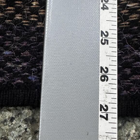 Vintage Yves Venet Cardigan One Size Black Pink Orange Striped Open Front - Picture 4 of 6